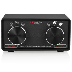 3-IN-3-OUT XLR Balanced/RCA Stereo Converter Audio Selector Box Passive Preamp For Home Amplifier