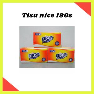 Tisu nice 180 sheet 2 ply facial tissue paket 3 pack
