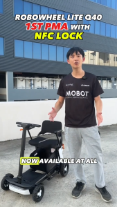 MOBOT SG OFFICIAL ROBOWHEEL Lite Q40 Mobility Scooter PMA 19.9kg Lightweight Smart App Control LTA Compliant