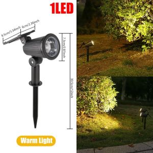 9 LEDs Solar Spotlights Outdoor IP65 Waterproof Spot Lights Brightness Adjustable for Garden Backyard Driveway Patio Decor