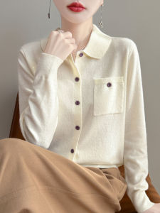 YUEXINYIRONG | Polo Neck Shirt Style Knitwear Gray Series 2025 New Style