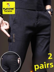 TUCANO Mens Casual Jeans Loose Straight Leg Slim Fit Long Pants Autumn Spring Fashion Urban Style Daily Wear