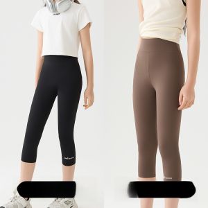 MiiOW | กางเกงกีฬาเอวสูงสำหรับเด็กผู้หญิง MiiOW Ice Silk Shark กางเกงขายาวทรงเข้ารูปบาง ทรงเข้ารูป ฤดูร้อน 2025 ใหม่