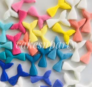 12pcs Mini Mermaid Tail Cake Cupcake Topper
