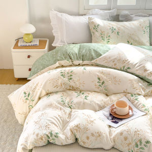 3pcs Elegant Floral Tea Art Print Duvet Cover Set， Soft Skin-Friendly Bedding Set Includes 1 Duvet Cover And 2 Pillowcases