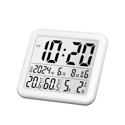Ultra-Thin Magnetic Refrigerator Magnets Wall Mounted Standing Electronic Clock Thermometer Calendar Lunar Week Indoor