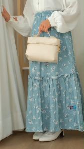 MANASIKANA Zahra Rok Anak Korean Floral Skirt Motif Bunga Remaja 5-13 tahun