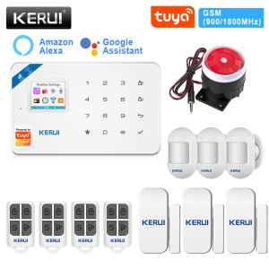 Bộ Hệ Thống Báo Động An Ninh Gia Đình KERUI W181 Với Cảm Biến Chuyển Động Hỗ Trợ WiFi 2G GSM Điều Khiển Từ Xa Bằng Ứng Dụng Thông Minh Alexa Tuya Còi Báo Động 99 Vùng