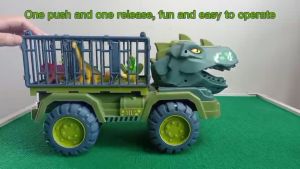 Large engineering vehicle dinosaur childrens toy car set boy inertial Tyrannosaurus rex excavation transport vehicle fall-resistant