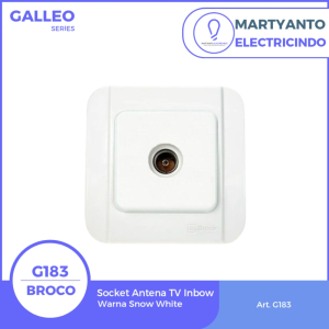Broco Soket Antena TV Galleo G183 Warna Snow White