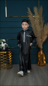 โต๊ปเด็กแขนยาว ผ้าสปันขัดเงา ใส่สบายเหมาะกับผิวเด็ก สินค้านำเข้าจากต่างประเทศ BA56วาริสมุสลิม