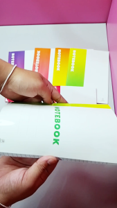 Saengroong สมุดพกพา สมุดจดงาน notebook แถบFancy ปกเคลือบเงากันน้ำ / เล่ม