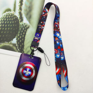 Disney Superhero ID Badge Holder Neck Strap Cartoon New Subway Door Card Holders Boys Kids Campus Lanyard Credential Case