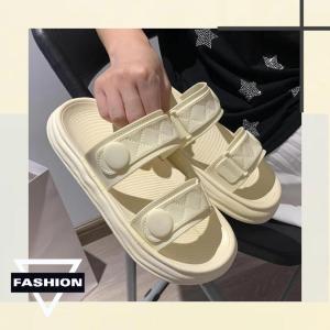 LKShoes รองเท้าพื้นคาดสุดเก๋ รองเท้าแตะพื้นหนารองเท้าแฟชั่นผู้หญิง พื้นนิ่มใส่สบายเท้า คุมโทนมินิมอล ของมันต้องมี