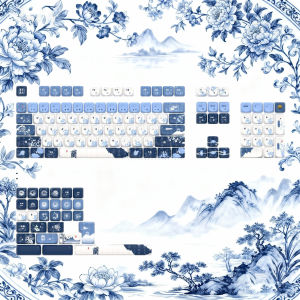 WOMIER 130 + คีย์ MOA โปรไฟล์ฤดูใบไม้ผลิสีเขียวปุ่มกด PBT ศุลกากร5ด้านตัวครอบปุ่มคีย์บอร์ดย้อมสำหรับเชอร์รี่ Gateron MX สวิตช์แป้นพิมพ์กล