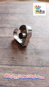 Cetakan Donat Donut Model Hati Love Stainles