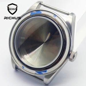 Vỏ Đồng Hồ RICHUS 39mm Có Viền Bằng Thép Không Gỉ Kính Sapphire Dành Cho Máy NH34 NH35 NH36 ETA2824 PT5000 Phụ Kiện Đồng Hồ.