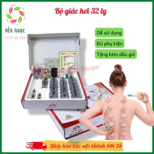 Bộ giác hơi không lửa 32 cốc giác bộ giác hơi 32 ly