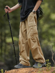 Outdoor Cargo Pants Mens Summer American Mountain Climbing High Street Trendy Brand Wide Leg Casual Long Trousers