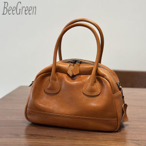 BeeGreen Women Genuine Leather Handbag Classic Shell Bag Daily High Quality Commuter Shoulder Bag