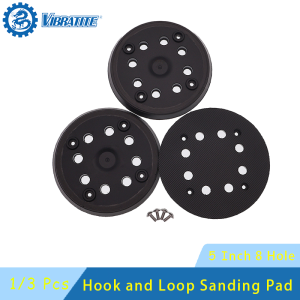 Hook and Loop Sanding Pad 5 Inch 8 Holes PU Backing Pad Replacemen 1/3 PCS or Eccentric Sander PEX 270 Polishing Grinding