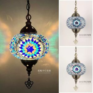 Mosaic Pendant Light 18cm Turkish Ceiling Light LED Living Room Bedroom Romatic Art Lights Cafe Shop Light