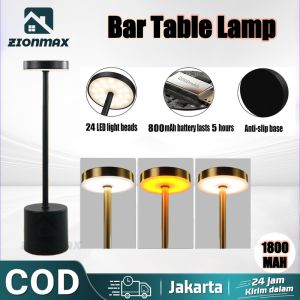 Lampu Meja Portable LED / Lampu 3 Warna Sensor Sentuh / Lampu Meja Aesthetic / Lampu KTV / Lampu Cafe Estetik Lampu Meja Samping Tempat Tidur LED USB Rechargeable 3 in 1 1800mAh