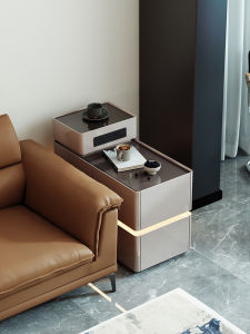 Multifunctional Modern Side Table with Storage