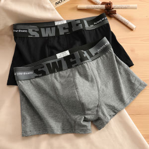 Mens Cotton Boxer Shorts Comfortable Loose Fit Autumn Winter Teenage Boys Large Size Briefs Sport Style mid Waist Design