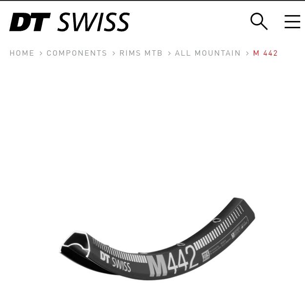 DT SWISS (Pair=2pcs) M442 32H) Tubeless Ready Rims