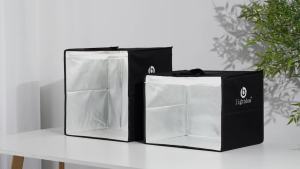 Lightdow Photo Lighting Studio Shooting Tent Box Kit 25.4cm Folding High 96 CRI Ring Light with 6 Colors Backdrops Portable