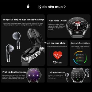 Đồng Hồ Thông Minh NFC 2025 Mới Dành Cho Nam Và Nữ Hỗ Trợ Gọi Bluetooth Theo Dõi Nhịp Tim Màn Hình HD TWS 2 Trong 1 Theo Dõi Đường Chạy Thể Thao Thiết Bị Theo Dõi Sức Khỏe Thông Minh