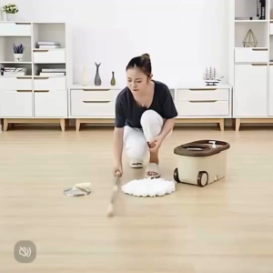 ไม้ม็อบถูพื้นพร้อมถังปั่นอุปกรณ์ไม้ถูพื้น อัพเกรดใหม่ พร้อมถังล้อลาก เพิ่มความหนาพร้อมขวดน้ำยา