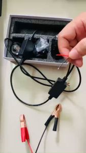 Đèn bi cầu đèn pha đèn trợ sáng có quạt tản nhiệt cho xe máy xe ô tô anh sáng 2 màu VÀNG - TRẮNG
