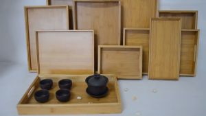 【COD】Wooden Serving Tray Food Tray for Tea Coffee Breakfast Serving Trays Fruit Plate Wood Platter Bamboo Tray