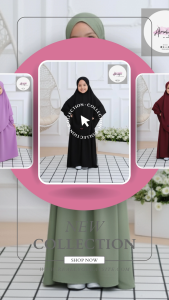 GAMIS SYARI ANAK PEREMPUAN BAHAN CRINGKLE/SYARI ANAK PEREMPUAN USIA 3-12 TAHUN BAHAN CRINGKLE