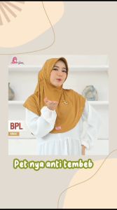 Miulan Hijab Instan Dewasa Bergo Plain Laura BPL Size L Bahan Jersey Part 1