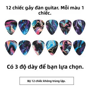 12 Món Bộ Phím Đàn Guitar Thiết Kế Mới Hai Mặt Hoa Văn Độc Đáo Đàn Guitar Phím Phụ Kiện Nhạc Cụ
