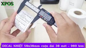 Tem mã vạch 50x30mm - Tem nhiệt in tem trà sữa tem nhãn in mã vạch in tem phụ