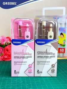 GREEBEL Jangka Set / Jangka Besi Warna Plus isi Pensil C 3304 / Math Set