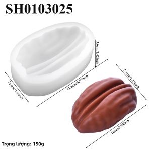 Khuôn Silicon Làm Sô Cô La Thiết Kế Hình Hạt Hồ Đào Dùng Làm Bánh Mousse Pháp 1/3/4/6/12 Ô Khuôn Làm Xà Phòng Dụng Cụ Làm Bánh Thân Thiện Môi Trường