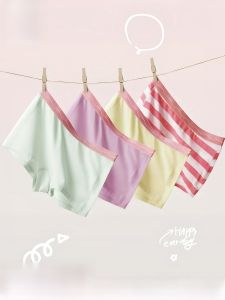 MiiOW | Antibacterial Childrens Underwear Girls A-Class Lyocell Boxer Shorts Soft Elastic Fiber Cotton Blend Four Corner Pants