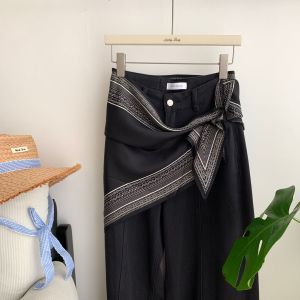 XUANXUAN | Macadamia Nut Floral Scarf Triangle Waist Belt Women Decorative Skirt Jeans New 2025 Tie Waist Accessory Curtain