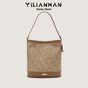 Elegant Red Bucket Bag Womens Shoulder Bag New Chinese Style Collaborative Edition Versatile High-End Feeling by Ilaman