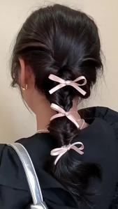 Nexlent Fashion Bows Hair Clips Hairpins Hair Accessories Sweet Style 2pcs