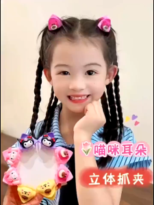 Sanrio Hair Clip 1PC 🎀 三丽鸥猫耳朵抓夹1个 Klip Rambut Comel Telinga Kucing Comel Hair Pin Hair Accessories Cute Woman Fashion