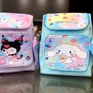 38cm large capacity Sanrio student school bag free pencil case My Melody Kuromi Cinnamoroll rucksack beg sekolah kanak-kanak