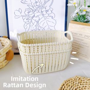 Large Capacity Simple Wicker Storage Basket