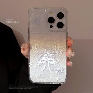Glitter Ins Butterfly Smudges for Apple 15promax Phone Case New Arrival 14 Accessible Luxury 12 Transparent 13 Fancy IPLUS Womens Pro Drop-Resistant Max Soft Case Iphone14 Protective Case 16