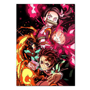 BILIBILI | 1pc Frameless Anime Demon Slayer Poster for Wall Art Wallpaper Kimetsu No Yaiba Picture Print Canvas Painting Home Kawaii Room D